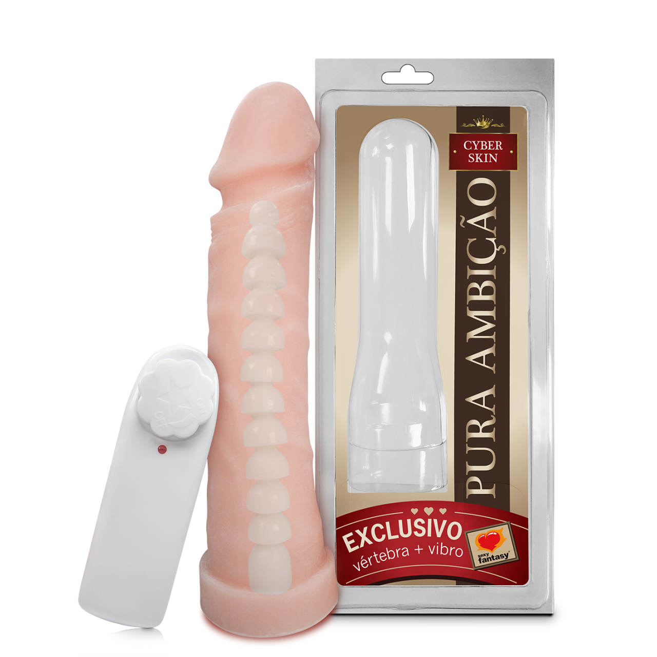 Cyber maciço com Vértebra e Vibro - 18cm X 4,5cm
