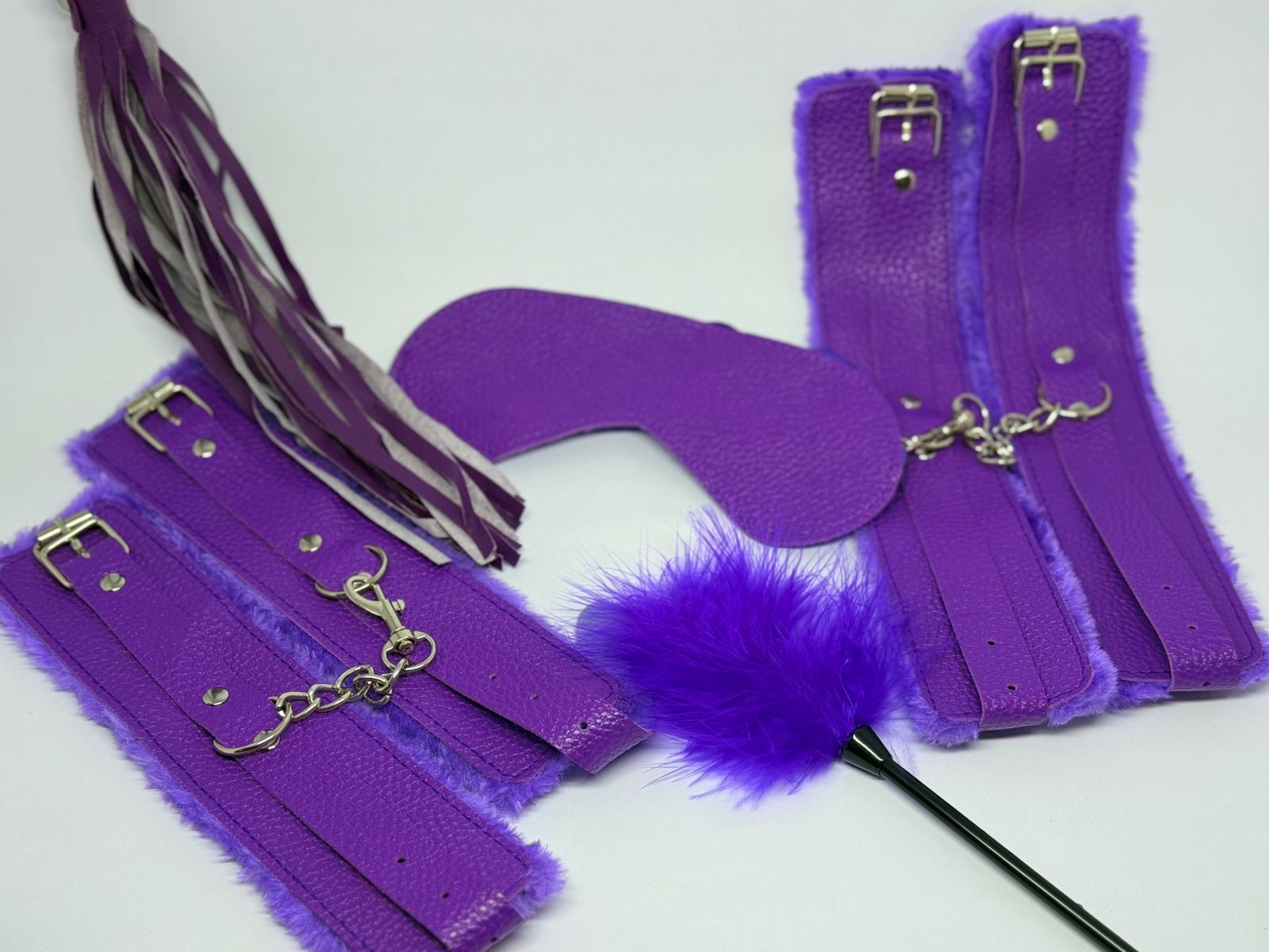 Kit Sado BDSM com 10 peças - Lilás