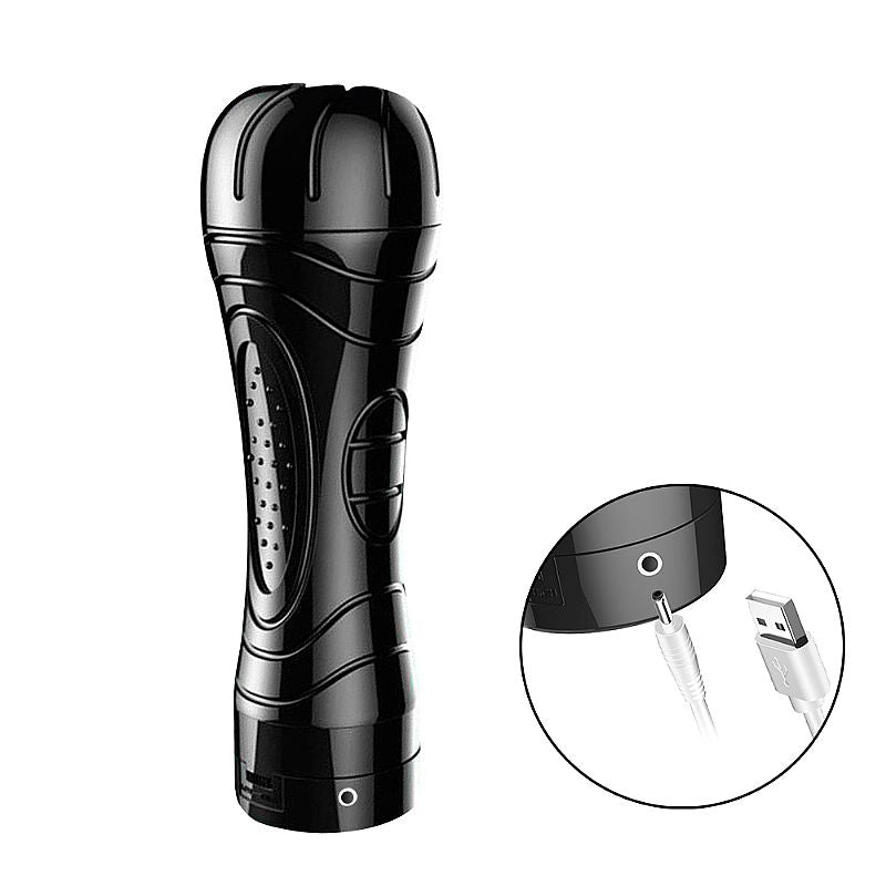 Masturbador Masculino Recarregável – Formato Lanterna com Estímulo Vibratório