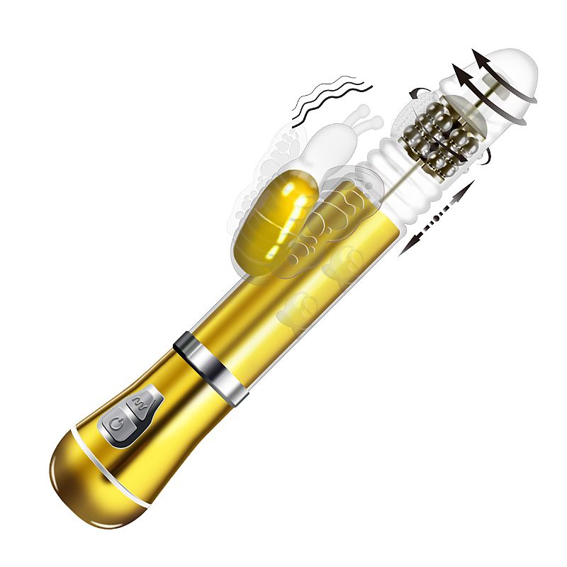 Vibrador Rotativo de Borboleta Cromado – Recarregável