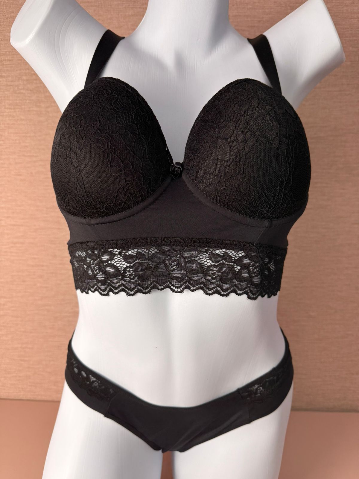 Conjunto Microfibra em Renda