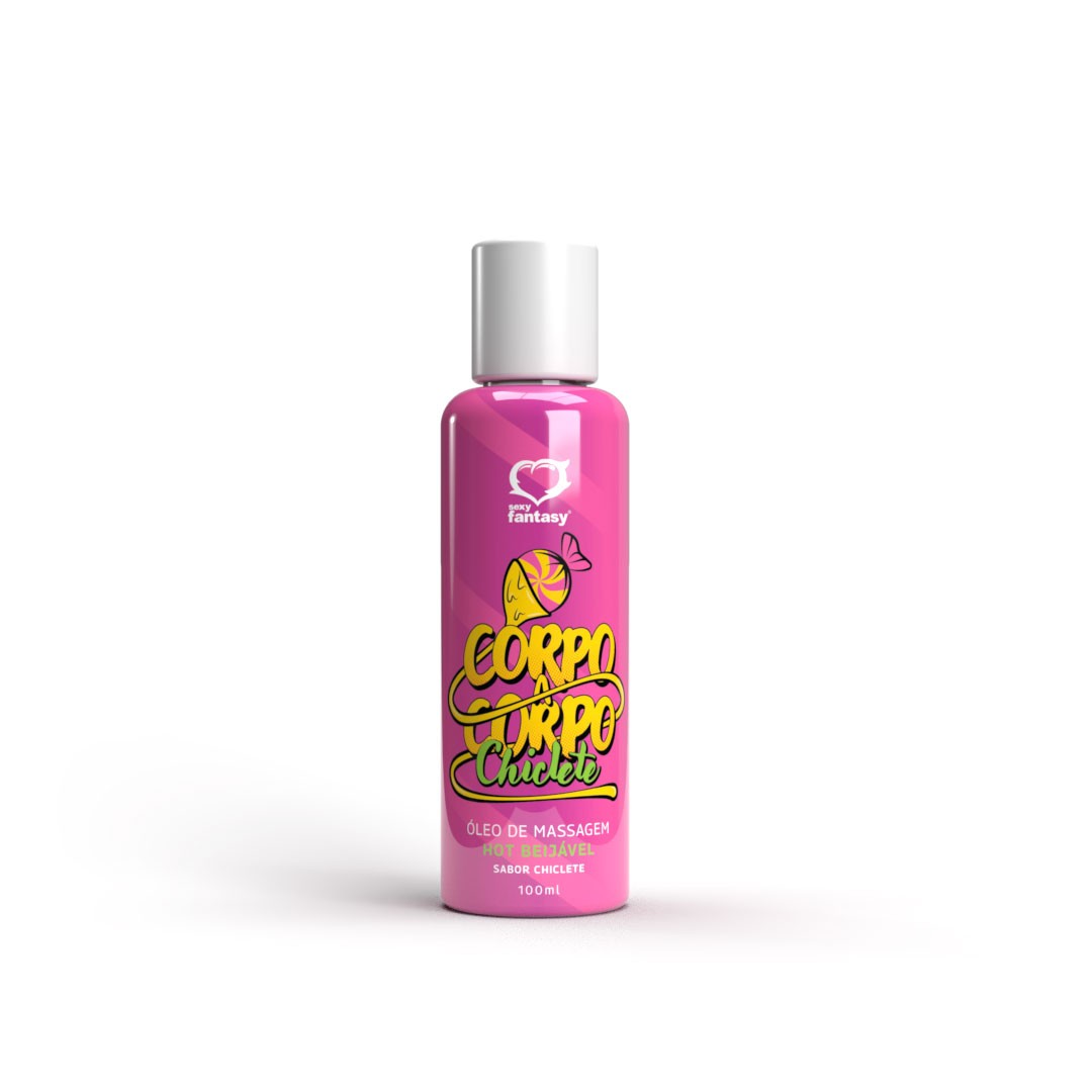 Óleo de Massagem Hot Beijável sabor Chiclete