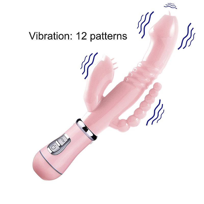 Vibrador de Ponto G e Clitóris á Pilha AA - 3 em 1 - SI