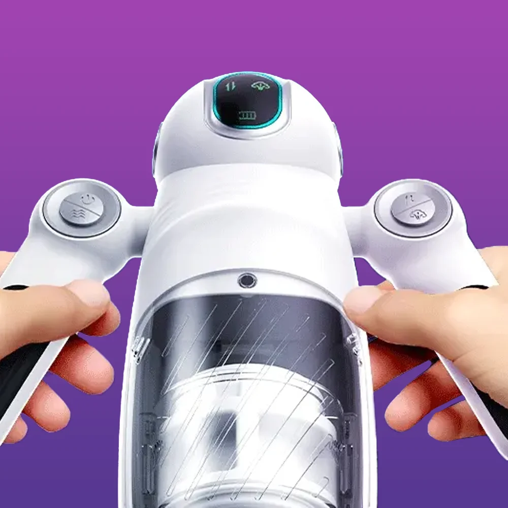 Masturbador Masculino Formato de Robô com Sobe e Desce