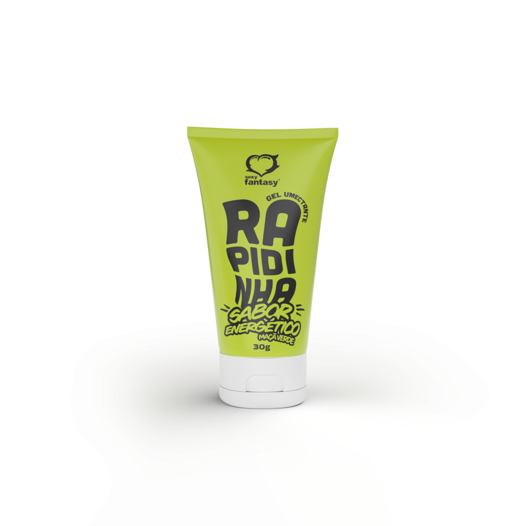 Gel Umectante Lubrificante Rapidinha Sabor Energético Maça Verde 30g