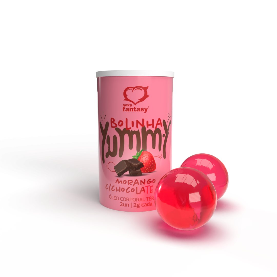 Bolinha Yummy Morango com Chocolate