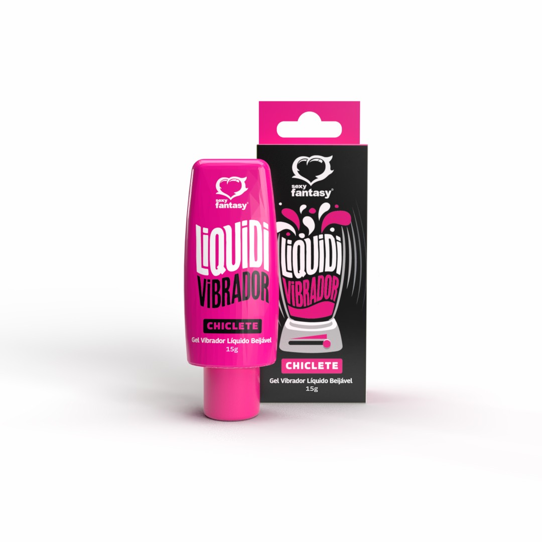 Liquidi Vibrador – Gel Vibrador Líquido Beijável Chiclete 15g