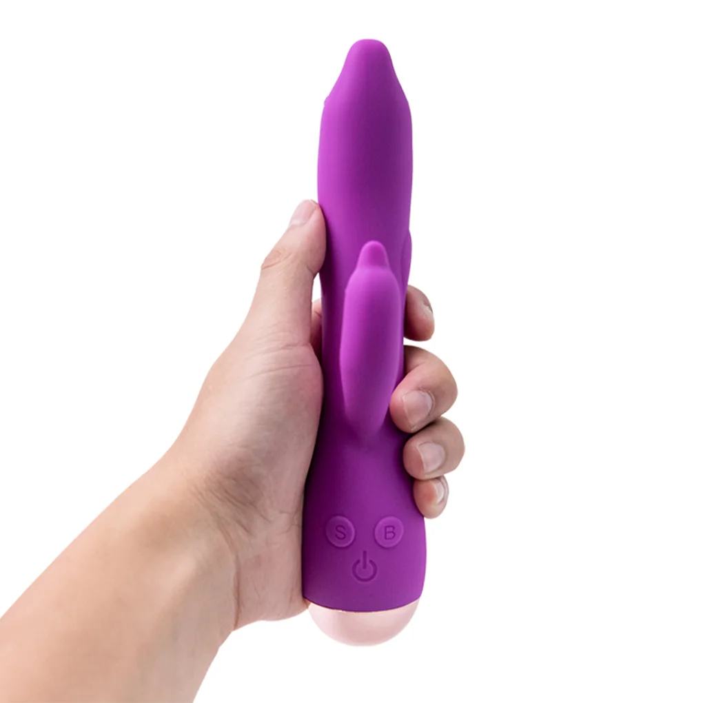 Vibrador Formato de Golfinho com Estimulador de Clitóris