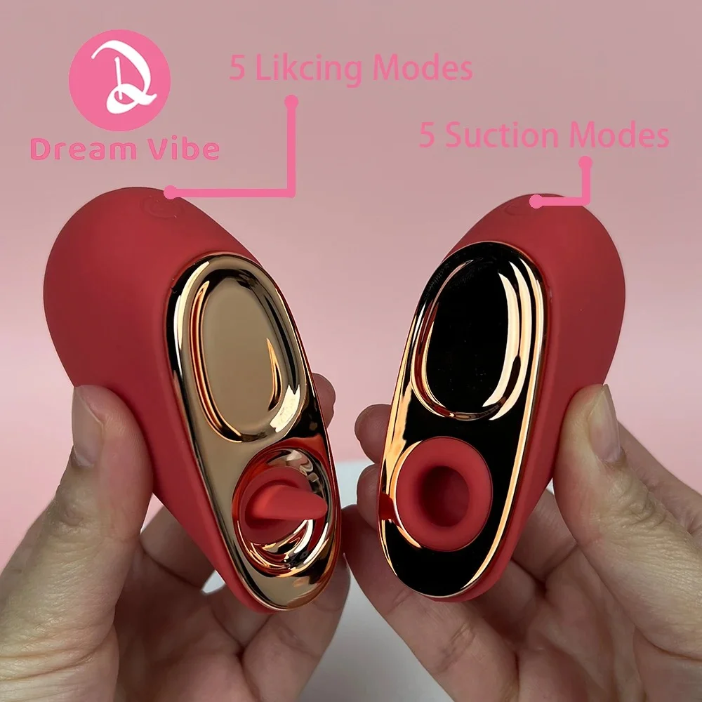 Coração com Sugador de Clitóris e Língua (Vermelho)