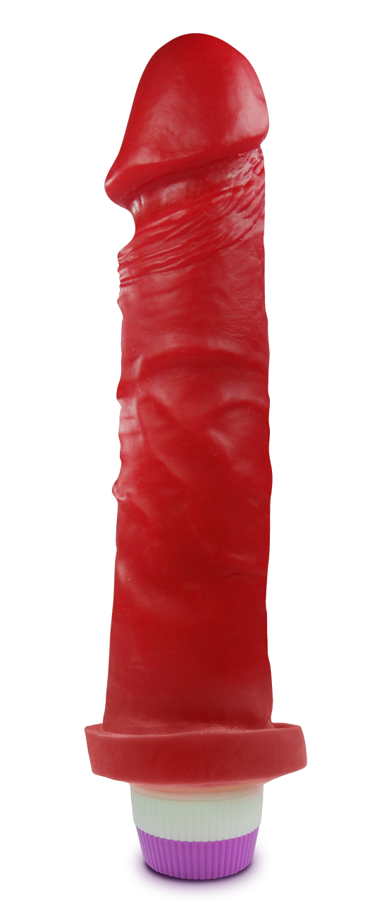 Pênis Aromático com Vibro 17Cm X 3,8cm - MORANGO