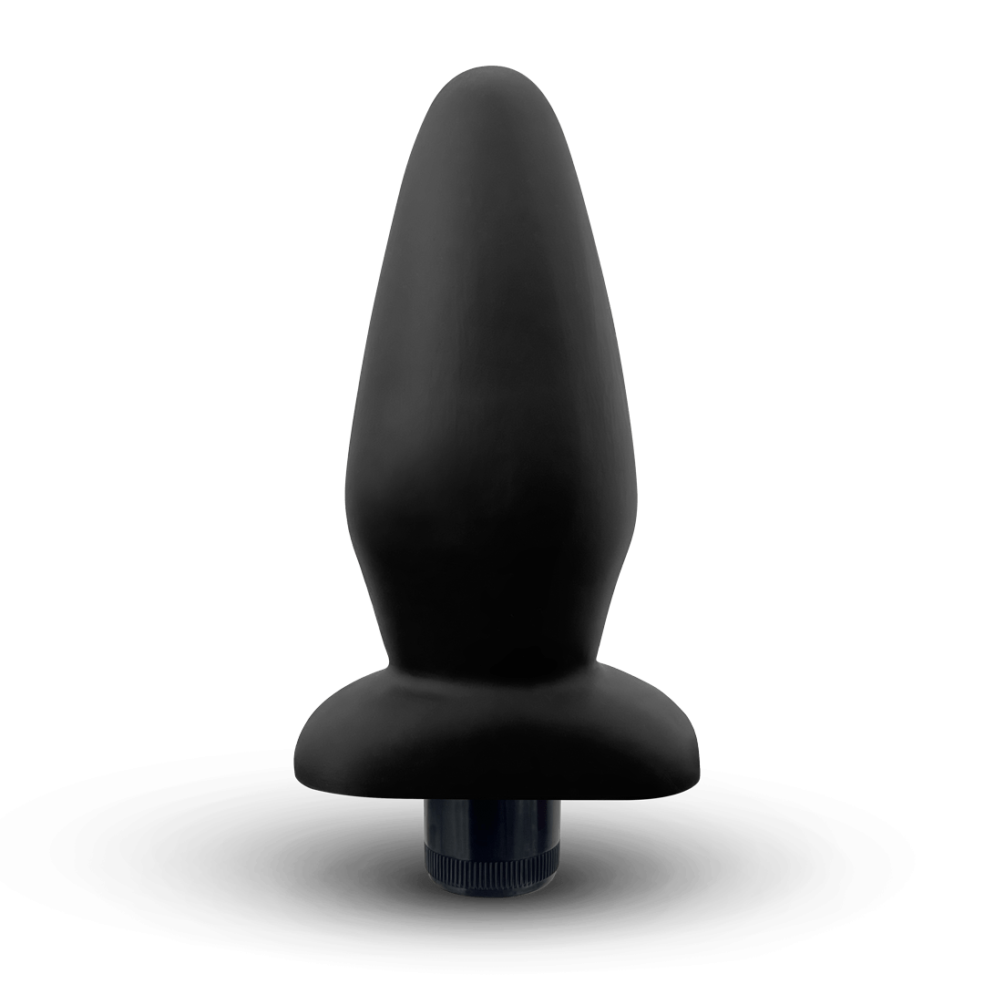 Plug Estimulador Exxxplicit Love Black Dome com Vibro - 14x5,5cm