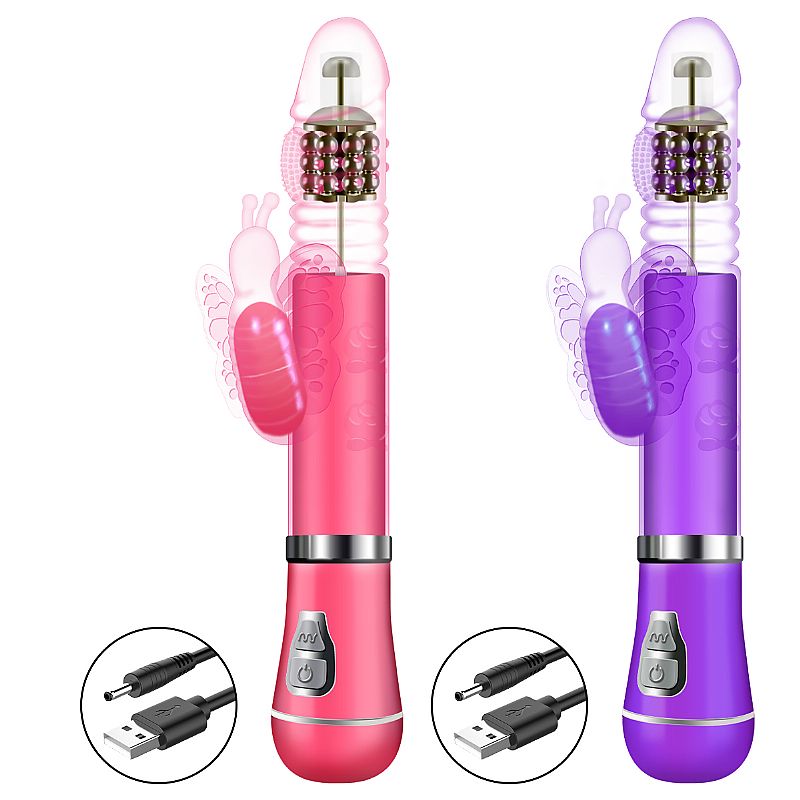 Vibrador Rotativo de Borboleta com Vai e Vem – Recarregável
