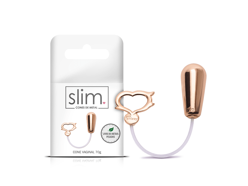 Cone Vaginal Slim 70g em Metal - Pompoar