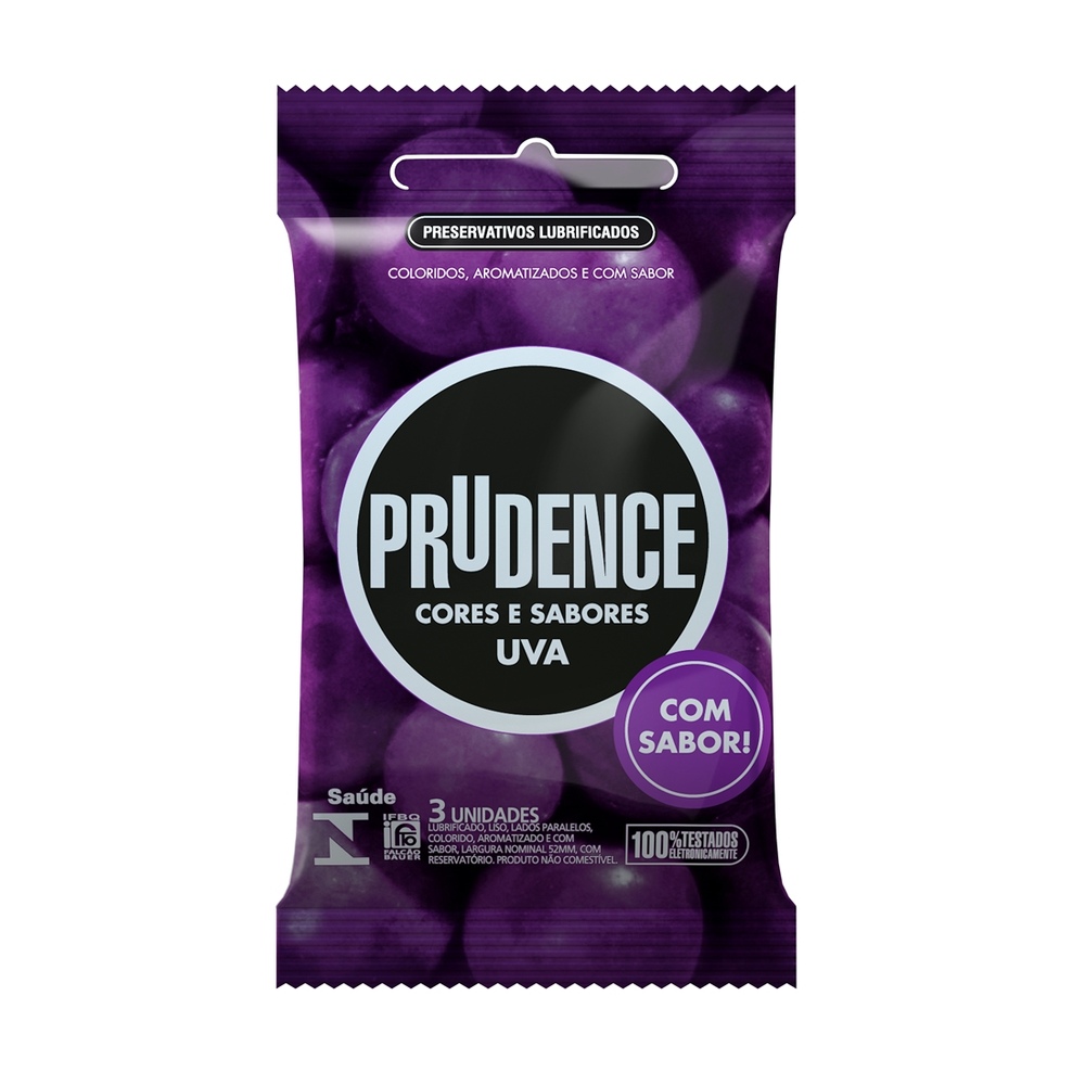 Preservativo Prudence Uva c/ 3