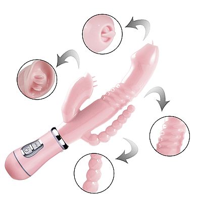 Vibrador de Ponto G e Clitóris á Pilha AA - 3 em 1 - SI