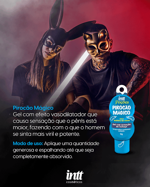 Poção Pirocão Mágico gel funcional masculino com aroma de bolinho de chuva 15g