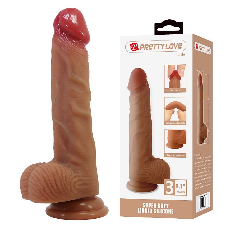 Pênis Realístico com Ventosa / Silicone Líquido - Lisle - 20,6 x 4,2 cm - Pretty Love