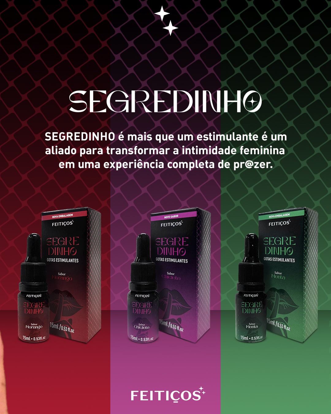 Segredinho Chiclete Gotas Excitantes 15ml