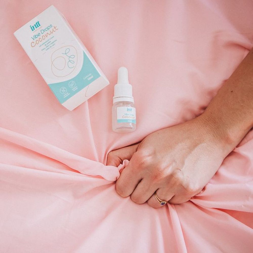 Vibe Drops gel funcional unissex com efeito quente e vibrante aroma coco intt wellness 10ml