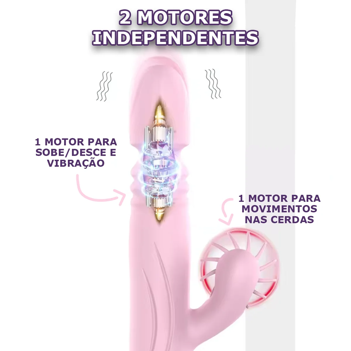 Vibrador com Vai e Vem e Rotação de Língua - Xuanai
