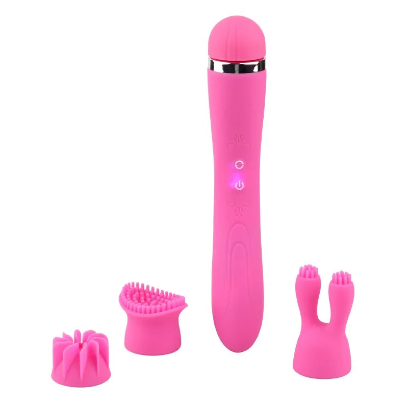 Vibrador Ponto G Recarregável C/Acessórios PINK - XUANAI