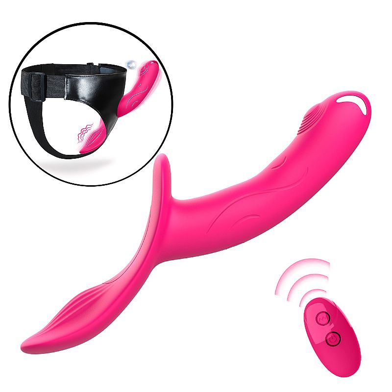 Cinta Peniana com Vibro e Controle Remoto - SI: Cor: Pink;