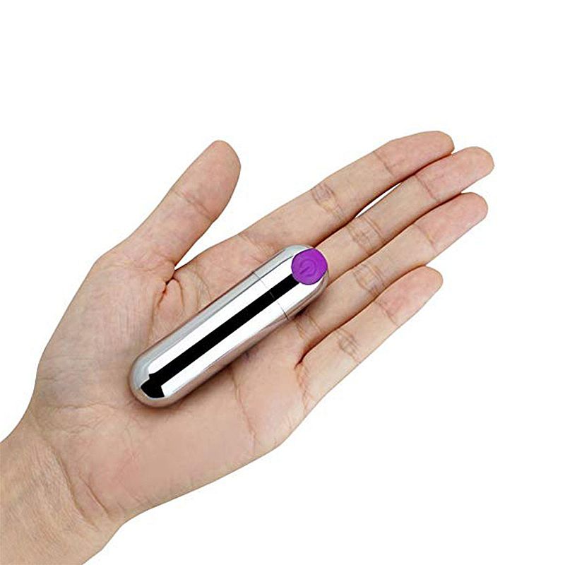 Power Bullet com 10 Vibrações - Green Baby: Cor: Roxo - Aveludado;