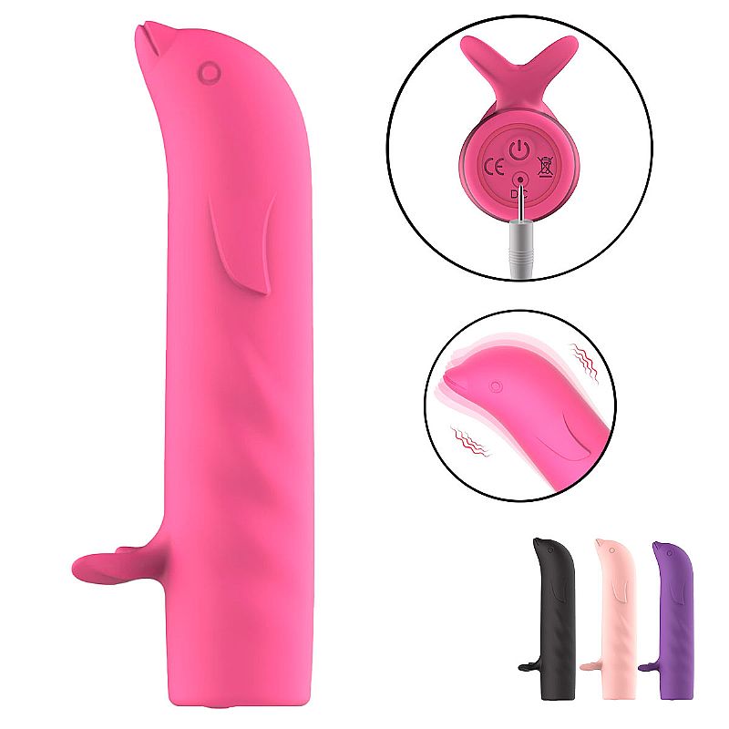 Vibrador de Ponto G - Golfinho Recarregável - Tina - SI: Cor: Rosa;