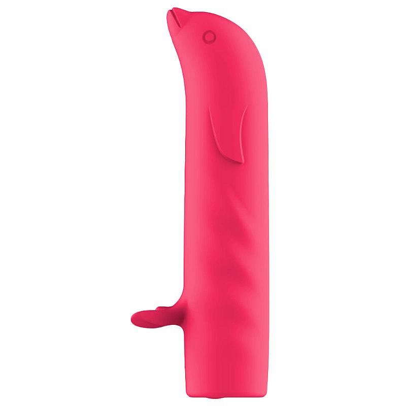 Vibrador de Ponto G - Golfinho Recarregável - Tina - SI: Cor: Vermelho;