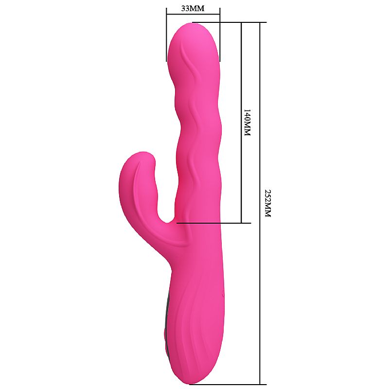 Vibrador de Ponto G e Clitóris com Ondulações - Display de Led / Winters - Pretty Love