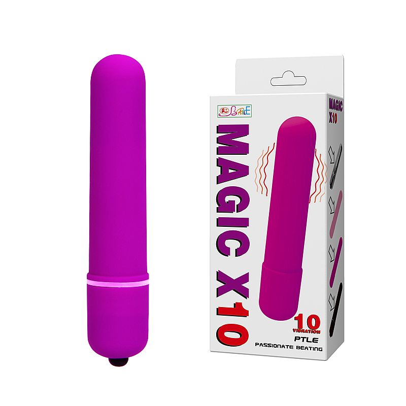 Power Bullet Aveludado com 10 Vibrações - 9 cm - Baile