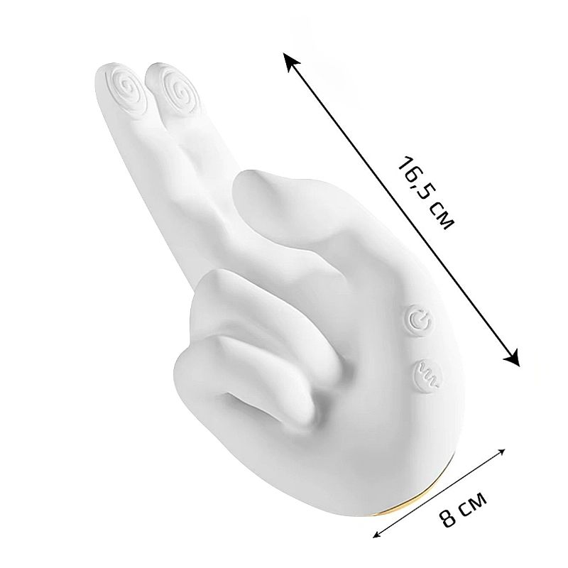 Vibrador de Ponto G Formato de Mão com Dedilhar / Vem Cá / com Aquecimento - Golden Right Hand - 16.6 x 6.4 - SI