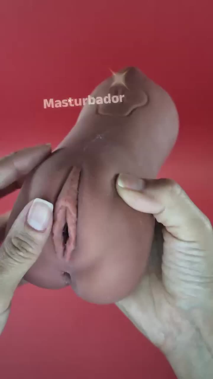 Masturbador Masculino en Forma de Vagina y Ano con Boca - 19.5 x 7.5cm